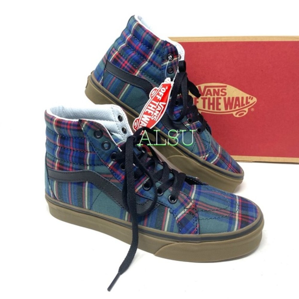 💖MEGA SALE💖VANS SK8-HI Reissue Tartan Canvas Shoes Women’s Size 5 VN0A2XSBU5R - Picture 8 of 10